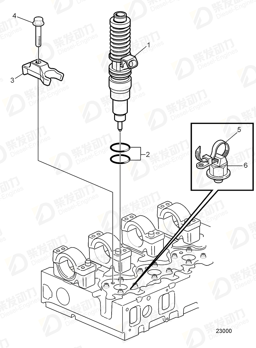 VOLVO Unit injector, exch 3803654 Drawing